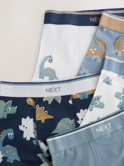 Next Dino bleu/marron - Lot de 5 boxers (1.5-12ans) Discount