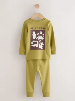 Next - Lot de 3 pyjamas Snuggle (9mois-10ans) Dino multicolore brillant Outlet
