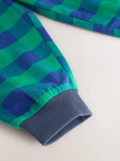 Next - Lot de 3 pantalons de pyjama tissés à carreaux (9mois-12ans) Dinosaure à carreaux rouge/bleu/vert Best