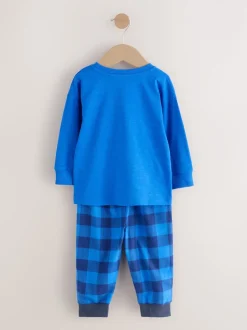 Next - Lot de 3 pantalons de pyjama tissés à carreaux (9mois-12ans) Dinosaure à carreaux rouge/bleu/vert Best