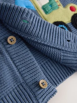 Next - Character Cardigan (3mths-7yrs) Dinosaure bleu Outlet