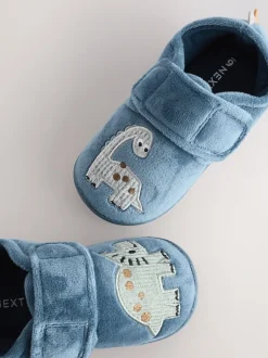 Next - Chaussons Cupsole doublés chauds Dinosaure bleu Clearance