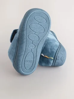 Next - Chaussons Cupsole doublés chauds Dinosaure bleu Clearance