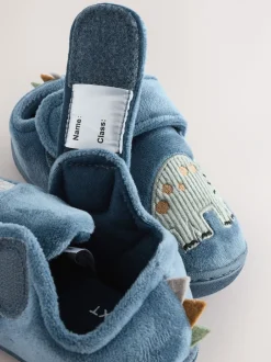 Next - Chaussons Cupsole doublés chauds Dinosaure bleu Clearance