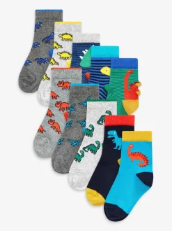 Next Dinosaure couleur vive - 10{Paquet de chaussettes en coton riche Best