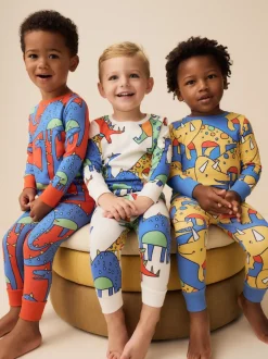 Next - Lot de 3 pyjamas Snuggle (9mois-10ans) Dinosaure multi-lumineux Sale