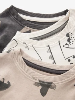 Next - Lot de 3 pyjamas Snuggle (9mois-10ans) Dinosaure neutre/noir Online