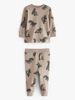 Next - Lot de 3 pyjamas Snuggle (9mois-10ans) Dinosaure neutre/noir Online