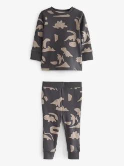 Next - Lot de 3 pyjamas Snuggle (9mois-10ans) Dinosaure neutre/noir Online