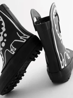 Next - Bottes de pluie à poignée Dinosaure noir à couleur changeante Sale