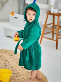 Jojo Maman Bébé Dinosaure vert - Peignoirs en coton éponge Hot