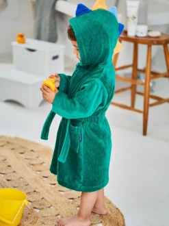 Jojo Maman Bébé Dinosaure vert - Peignoirs en coton éponge Hot