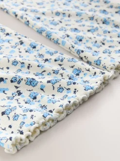 Next - Leggings évasés à côtes (3-16ans) Ditsy bleu Best