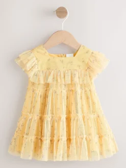Next Ditsy jaune - Robe en maille bébé (0mois à2ans) Best