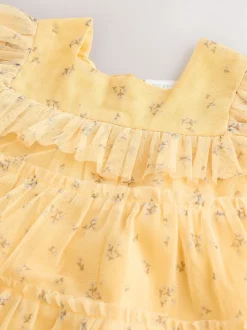 Next Ditsy jaune - Robe en maille bébé (0mois à2ans) Best