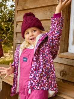 Jojo Maman Bébé Ditsy rose - Parka doublée Outlet