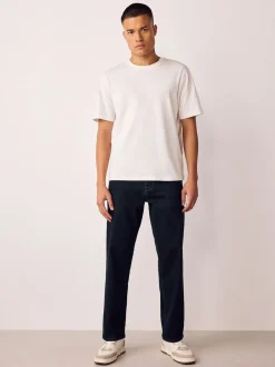 Next - Ajustement droit - Jean Motionflex Délavage bleu Outlet