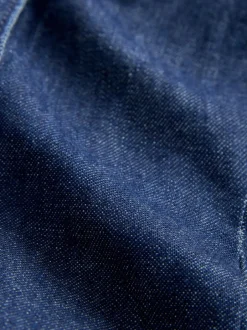 Next Délavage bleu - Chemise en denim ajustée à manches longues à taille cintrée Hot
