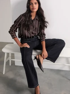 Next Délavage bleu - Jean Ample Slim Lift and Shape Hot