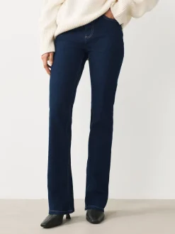 Next Délavage bleu - Jean bootcut Extensible taille Milieu Sale