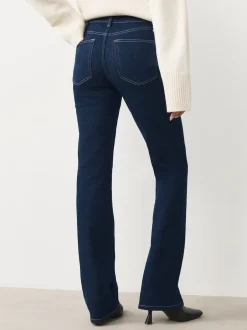 Next Délavage bleu - Jean bootcut Extensible taille Milieu Sale