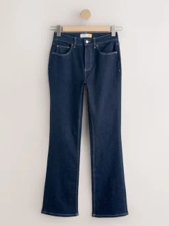Next Délavage bleu - Jean bootcut Extensible taille Milieu Sale