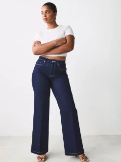 Next Délavage bleu - Jean Hourglass coupe large Discount