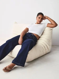 Next Délavage bleu - Jean Hourglass coupe large Discount