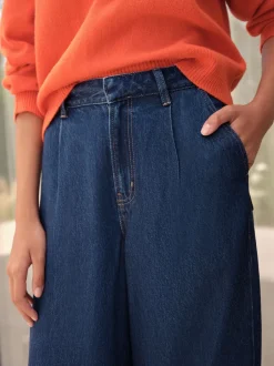 Next Délavage bleu - Jean large N. Premium Palazzo New