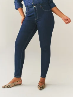 Next Délavage bleu - Jeans skinny taille mi-haute Hourglass Best