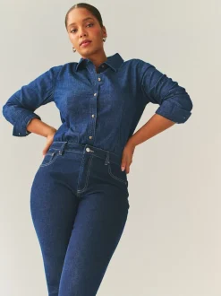 Next Délavage bleu - Jeans skinny taille mi-haute Hourglass Best