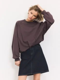 Next Délavage bleu - Jupe en Denim jusqu'au genou New