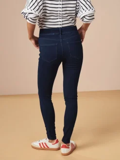 Next - Leggings longs en denim de jersey Délavage bleu Hot