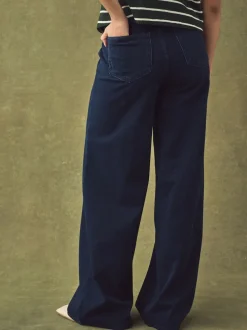 Next - Pantalon large en denim de jersey Délavage bleu Best