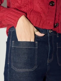 Next Délavage bleu - Raccourci pochette plaquée Jeans