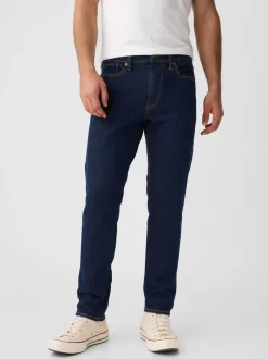 Gap Délavage bleu foncé - Coupe ajustée Comfort Extensible Tapered Jeans Sale