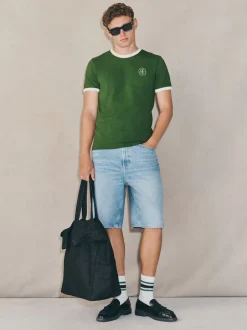 Next Délavage bleu moyen - Shorts en Denim Edit Jort Online