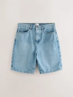 Next Délavage bleu moyen - Shorts en Denim Edit Jort Online