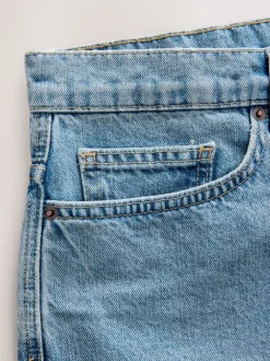 Next Délavage bleu moyen - Shorts en Denim Edit Jort Online