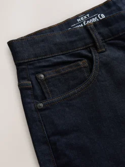 Next - Jean classique extensible à coupe décontractée Délavage Indigo