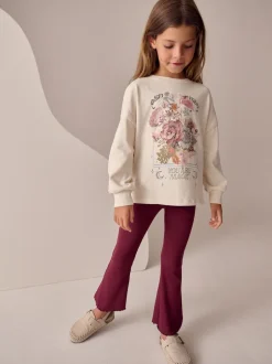 Next Ecru Floral - Haut à manches longues à sequins (3-16ans) Sale