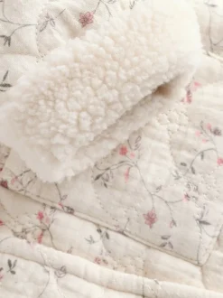 Next Ecru Floral - Manteau Bébé en jersey effet froissé (0mois -2ans) Sale