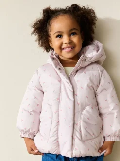 Next Ecru Floral - Manteau imprimé Résistant à la douche (3mois-7ans) Best