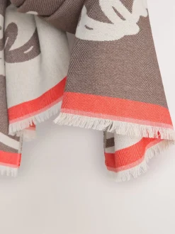 Next Ecru Hamish la vache des Highlands - Écharpe épaisse Outlet