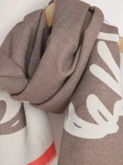 Next Ecru Hamish la vache des Highlands - Écharpe épaisse Outlet