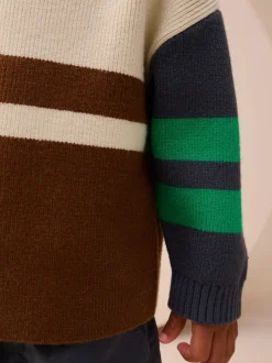 Next - Pull tricoté (3mths-7yrs) Ecru/Brown Sale