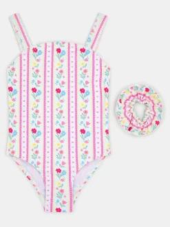 Angels By Accessorize Ensemble Maillot de bain Imprimé Fleuri & chouchou FILLE Best