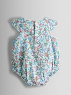 Jojo Maman Bébé Ensemble barboteuse et bandeau à fleurs smockées Online