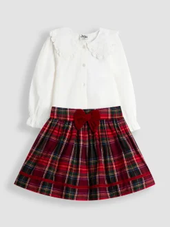 Jojo Maman Bébé Ensemble chemisier et jupe en tartan Outlet