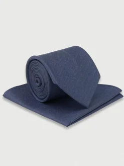 Brook Taverner Ensemble cravate et mouchoir de poche en soie mélangée Clearance